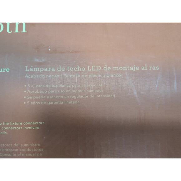 Allen + Roth Daphne 24” Black LED Flush Mount Light Ceiling Fixture [E3] - Picture 8 of 13